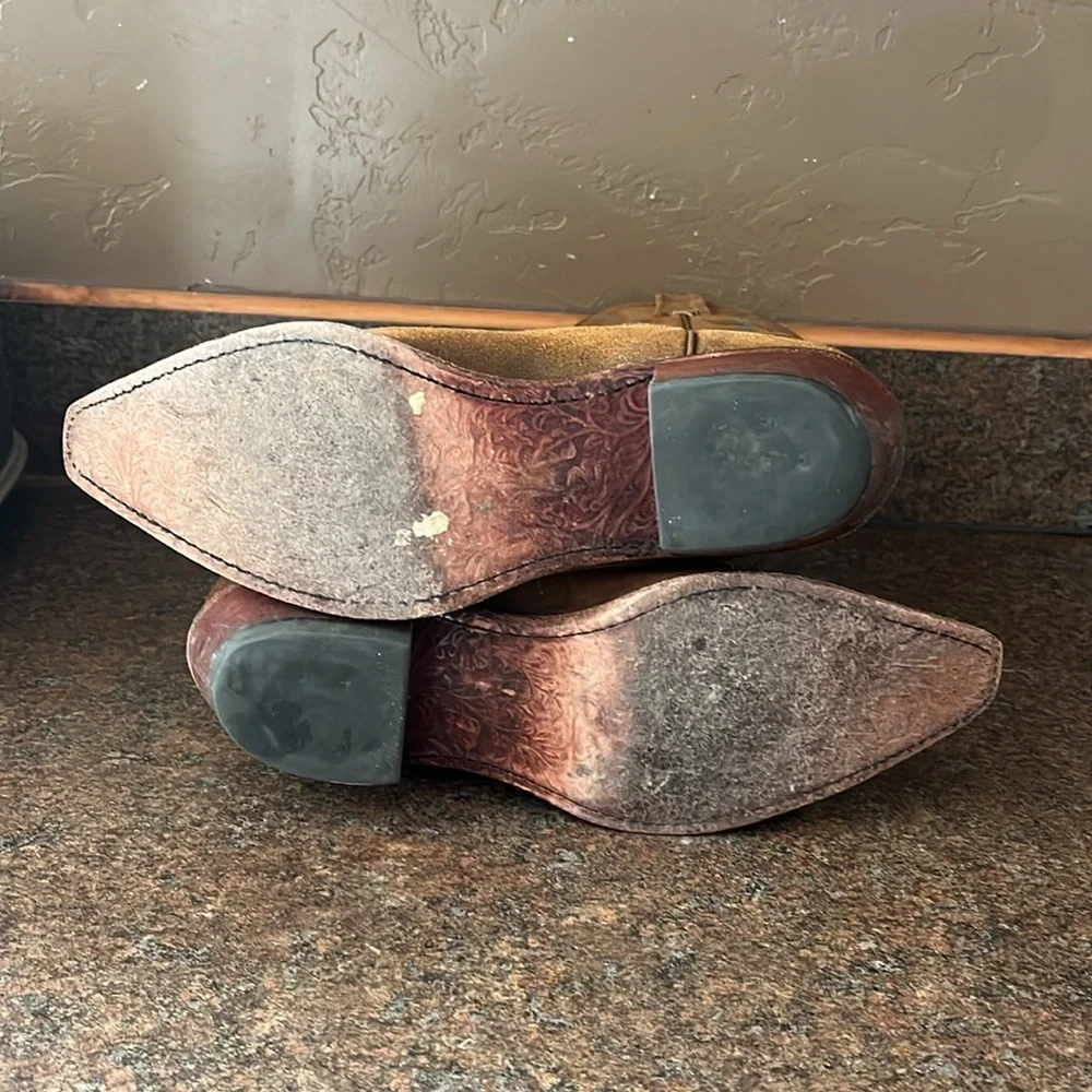 Tony Lama Suede Cowgirl Boots - Picture 7 of 11